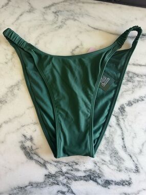 wild fable Dark Green High-Leg Cheeky Bikini Bottom NWT